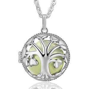 Merryshine Angel Necklace Family Tree of Life Baby Chime Cage Harmony Bells Silver Plated Harmony Pendant