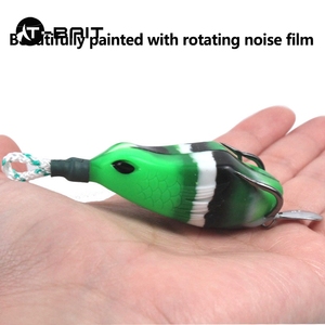 11g crapaud mouche faucon pêche tonnerre doux grenouille leurre avec paillettes modifié appât réservoir de sang Double crochet noir tonnerre fort appât - Product Image 4