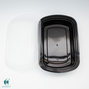 Conteneur de stockage alimentaire en plastique rectangulaire réutilisable avec couvercle à clipser sécurisé, sans BPA, empilable pour gagner de la place - Product Image 5
