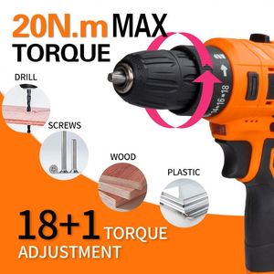 Super Power 12V Portable Power <strong>Drill</strong> Kit Li-ion Battery Electric Cordless Hand <strong>Drill</strong> with Accessories Plastic <strong>Box</strong> - Product Image 2