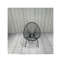 Meubles de jardin en rotin tressé d'extérieur, chaise longue en forme d'œuf, meubles de patio, table basse ronde en rotin contemporaine