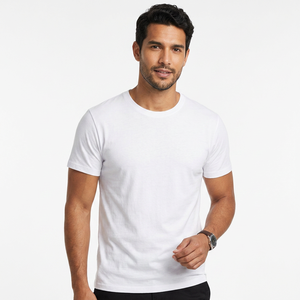 Camiseta de Hombre de Corte Holgado, 180 GSM, Manga Corta, Ropa Deportiva Informal, Mezcla de Algodón, Fabricante Mayorista OEM - Product Image 1