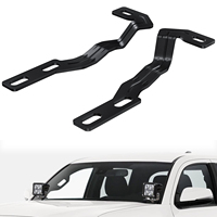 Supports de montage de feux de fossé pour montants A en acier inoxydable 304 noir sur mesure pour travaux tout-terrain pour Ford F et Toyota Truck
