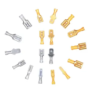 3.8mm 4.8mm 6.3mm Plug Spring Brass 6.3mm automotive connector female cord crimp terminal wire connector set plug