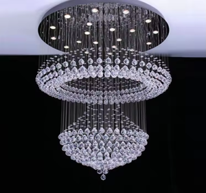 Candelabro contemporáneo escaleras Hotel Villa vestíbulo escalera gran bola de cristal luz colgante - Product Image 5