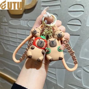 Creative Capybara Porte-clés Figurines de Dessin Animé Mignon Sac Pendentif Petit Cadeau En Gros, Adorable Animal Porte-clés-F - Product Image 1