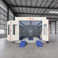 Cabines de peinture pour voitures au gaz naturel Elite 24 kW, prix départ usine, 80 unités ° Cabine de peinture au four avec ventilateur turbo européen et contrôle par variateur de fréquence