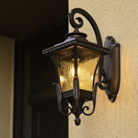 Applique murale LED étanche en aluminium moulé sous pression diffuseur en polycarbonate blanc chaud CCT pour jardin et rue montage mural extérieur