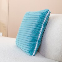 Ensemble couverture et oreiller pliables 2-en-1 personnalisés en flanelle, couverture douce et chaude en polaire arctique côtelée pour canapé et voyage
