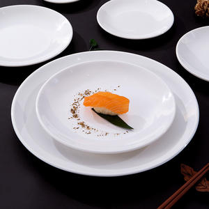 Restaurant Platos Plats à dîner Assiettes 10 "12" Assiettes en mélamine chinoises blanches et solides personnalisées - Product Image 3