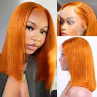 Perruque Lace Front Honey Jet Black 100% Cheveux Humains 14-16 Pouces Pré-Pluckée avec Baby Hair Prête à l'Expédition Canada
