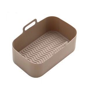 Bandeja de silicona para hornear, rectangular, antiadherente, apta para lavavajillas, para uso en freidora de aire, horno y barbacoa. - Product Image 4