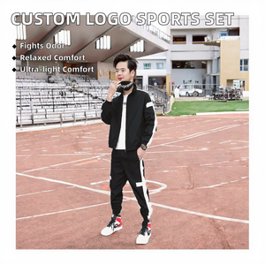 Conjunto Deportivo Personalizado con Logotipo, Chaqueta Holgada con Cordón Ajustable para Hombre, Pantalones Deportivos para Correr, Conjunto Deportivo de Dos Piezas para Mujer - Product Image 2
