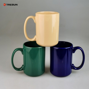 โรงงาน TRESUN ราคาถูก ขายส่ง แก้วกาแฟเซรามิกสีดำเคลือบเงา ขนาด 15 ออนซ์ พร้อมโลโก้สั่งทำ - Product Image 6