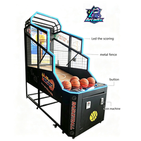 Machine de basket-ball de rue à monnayeur, machine de jeu d'arcade, machine de tir au panier pour adultes, pour divertissement intérieur, en métal, commerciale