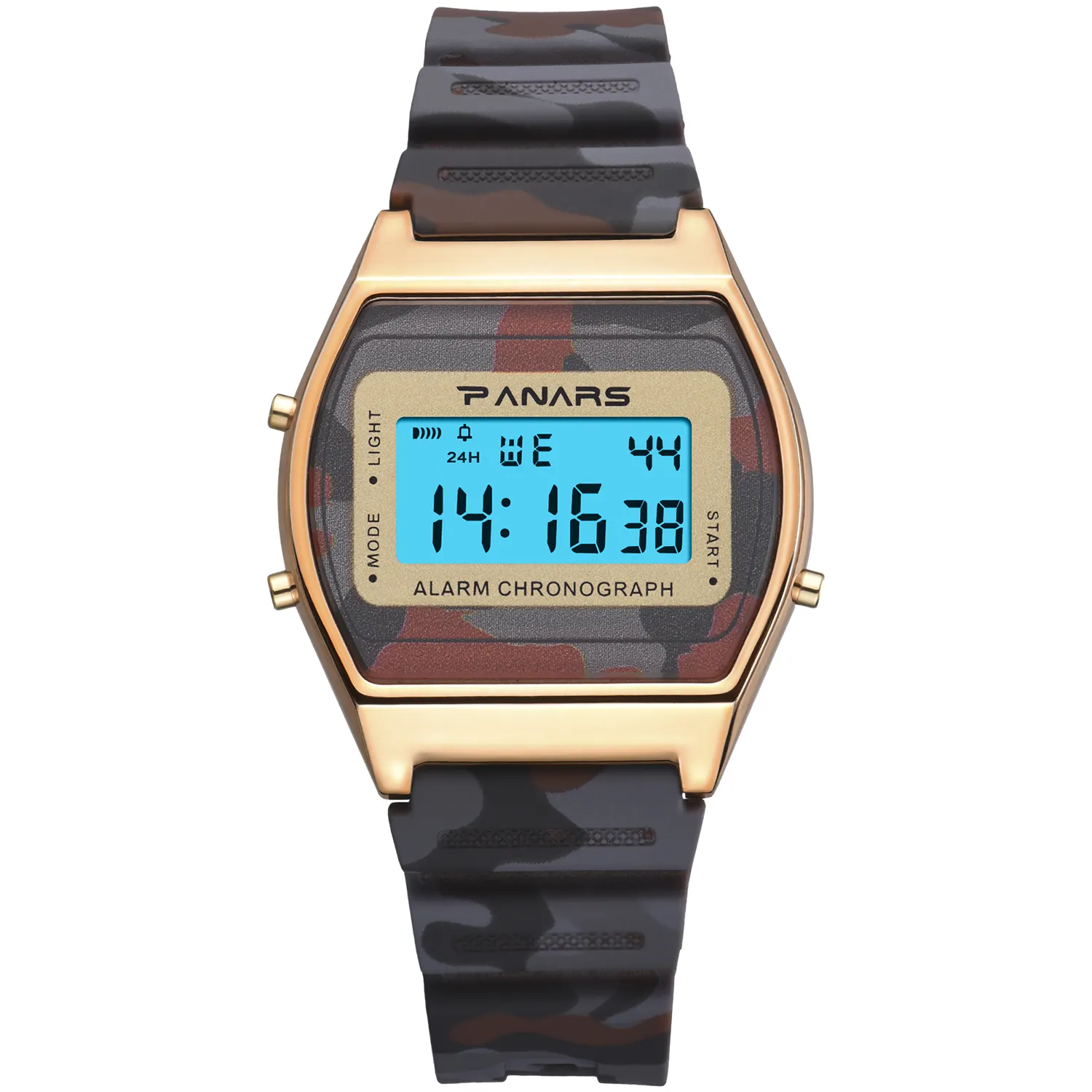 PANARS 8127 stylish camouflage mans digital watch best Rubber band water proof luminous calendar sports watch design