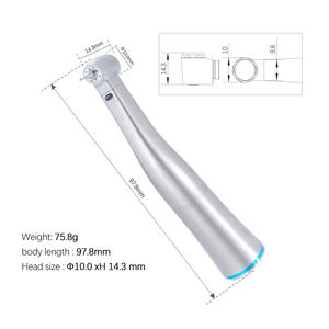 Pieza de mano dental 1:1, pieza de mano dental de baja velocidad con LED para uso en laboratorio portátil - Product Image 5