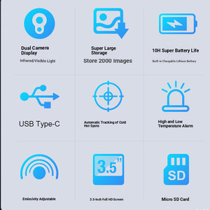 Câmera Térmica Infravermelha de Alta Resolução 20Hz com Paletas Multicoloridas, Instrumento Portátil de Imagem Térmica - Product Image 6