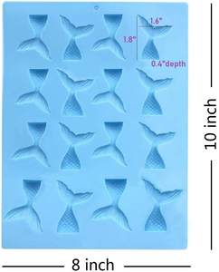 <span class=keywords><strong>Molde</strong></span> <span class=keywords><strong>de</strong></span> silicona con <span class=keywords><strong>cola</strong></span> <span class=keywords><strong>de</strong></span> <span class=keywords><strong>sirena</strong></span> para <span class=keywords><strong>Fondant</strong></span>, decoración <span class=keywords><strong>de</strong></span> tartas, Chocolate, dulces, decoración <span class=keywords><strong>de</strong></span> magdalenas, 16 cavidades - Product Image 5