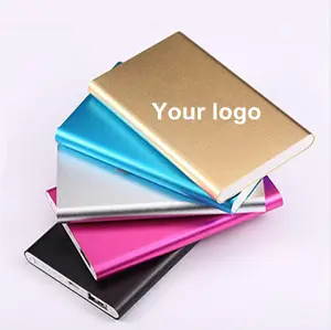 Custom Logo Hoge Kwaliteit Promotie Cadeau Colourful Draagbare Powerbank 5000Mah Powerbank