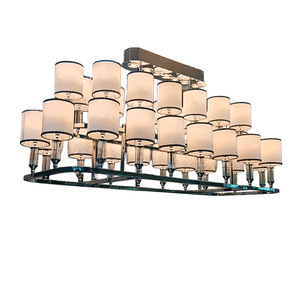 Lámpara de Araña Rectangular Multicapa de Lujo para Sala de Estar, <span class=keywords><strong>Restaurante</strong></span>, Hotel - Product Image 5