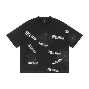 เสื้อยืดผู้ชายพิมพ์ลายโลโก้ตามสั่งขายส่ง - ผ้าฝ้ายทอ 100% หนัก 250GSM ทรงโอเวอร์ไซส์ - Product Image 3