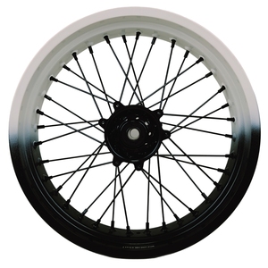 Ensemble de roues peintes bicolores en gros pour moto tout-terrain et <span class=keywords><strong>supermotard</strong></span> 17*2.5 & 17*3.5 – Couleurs personnalisées – Roues avant et arrière - Product Image 3