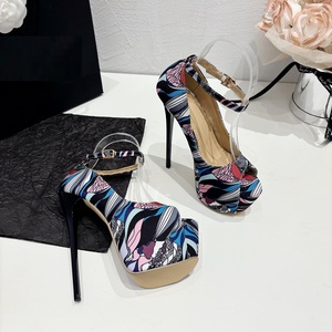 Sandalias de Mujer, Tacones, Nuevas, Elegantes, de Plataforma, para Fiesta, Coloridas, Tacones Altos de Stripper 2024 - Product Image 3