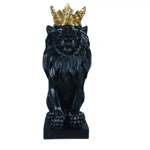 Koninklijke Koning Crown Leeuw Standbeeld Beeldje Decoraties
