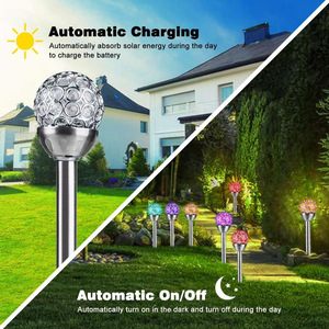 Solar Stainless Steel Garden <b>Light</b> <b>LED</b> Colorful Waterproof Outdoor Lawn Lamp IP45 - Product Image 2