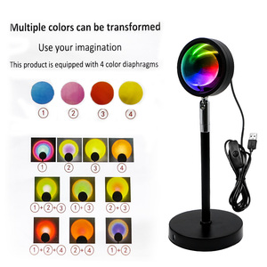 Lámpara <span class=keywords><strong>de</strong></span> Pie con Rotación <span class=keywords><strong>de</strong></span> 180 Grados, 16 Colores, Interfaz USB, Extraíble, con Efecto Atardecer, <span class=keywords><strong>para</strong></span> el Hogar - Product Image 5