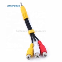 Câble vidéo AV 3,5 mm mâle vers RCA, adaptateur audio 3,5 mm jack vers 3 RCA femelle