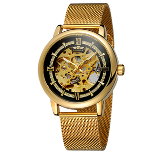 <span class=keywords><strong>Montre</strong></span> automatique de luxe Forsining, cadeau idéal, bracelet en acier inoxydable, <span class=keywords><strong>montre</strong></span>-bracelet mécanique squelette pour homme - Product Image 1