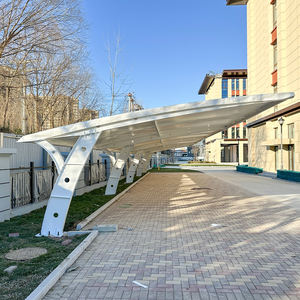 近代的な環境に優しい屋外駐車場用引張り膜構造金属屋根ホテル用ヴィラガレージ - Product Image 3