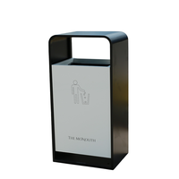 Conteneur à déchets en métal de grande taille pour extérieur, poubelle de jardin, poubelle de rue, bac de recyclage, poubelle en acier commerciale