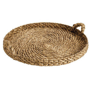 Plateau de table à thé en jacinthe d'eau en rotin Plateau à pain attrayant pour la décoration de Noël Produit chaud - Product Image 1