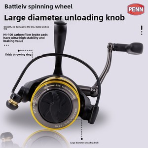 Moulinet Spinning PENN Battle IV3000 4000 5000 <span class=keywords><strong>6000</strong></span> Entièrement en Métal, Ratio 5.6:1, Frein 11.3KG, Bobine en Aluminium pour Pêche en Mer et Jigging, Lancer Longue Distance - Product Image 4