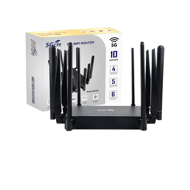 5G Gigabit CPE Router with Firewall Plug-In Sim Card Dual-Band and Ten-Antenna Home Office WiFi6 New Eurasian Version