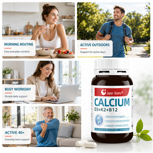 Suplemento Premium Shecome de Calcio, Vitamina D3+K2+B12, Fabricante de Suplementos, Apoya la Función Ósea y Muscular, Cápsulas de Calcio D3+K2+B12 - Product Image 4