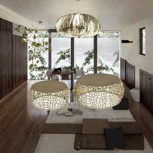 GH2 经典现代金属装饰客厅咖啡桌。美国直运 - Product Image 3