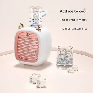 Ventilateur de bureau Little Fox pour l'été, humidificateur et pulvérisateur d'eau rechargeable, avec autocollant Nezha – Vente en gros d'appareils électroménagers d'été de haute qualité - Product Image 6
