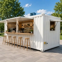 Stand de barbecue, bar de plage, restaurant modulaire avec cuisine commerciale, café en conteneur maritime, restaurant de luxe, bar et jus de fruits