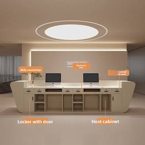 सौंदर्य सैलून के लिए आधुनिक सरल डिजाइन लकड़ी रिसेप्शन डेस्क स्कूल अस्पताल कार्यालय भवन - Product Image 4