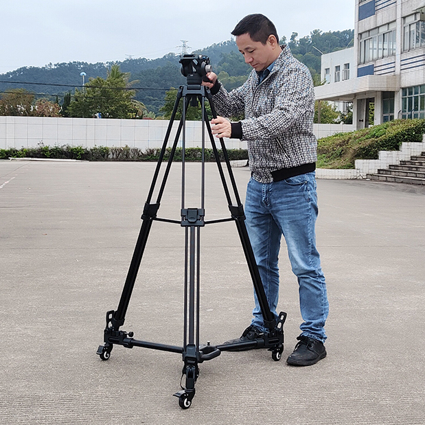 Yitai Aluminum Alloy Heavy Duty Folding Lightweight TV Camera Stabilizer Stand Professional Photography Video Tripod for
