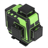 Niveau laser vert 3D 4D avec télécommande, 2 batteries, chargeur et sac de transport pour la construction