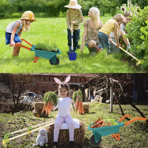 Outils de jardinage pour enfants, vente directe d'usine, ensemble de 10 outils de jardinage en plastique et en bois pour enfants, transfrontalier - Product Image 4