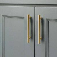 Poignées de tiroir de cuisine de luxe minimalistes en laiton massif, poignées de meubles, poignées longues pour armoires de cuisine et portes de placards