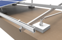 Support de montage au sol solaire et système de support en matériau AL6005-T5/Q235B, garantie de plus de 10 ans pour usage domestique et industriel