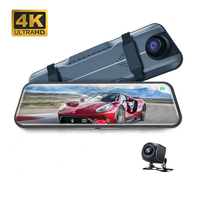 10 pouces écran tactile avant et arrière 4K double caméra Wifi Vision nocturne 4K miroir Dash Cam pour voiture