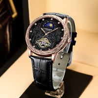 Montre mécanique de luxe Kingston authentique avec tourbillon et phases de lune, boîtier en alliage, montre haut de gamme pour hommes d'affaires, entièrement automatique